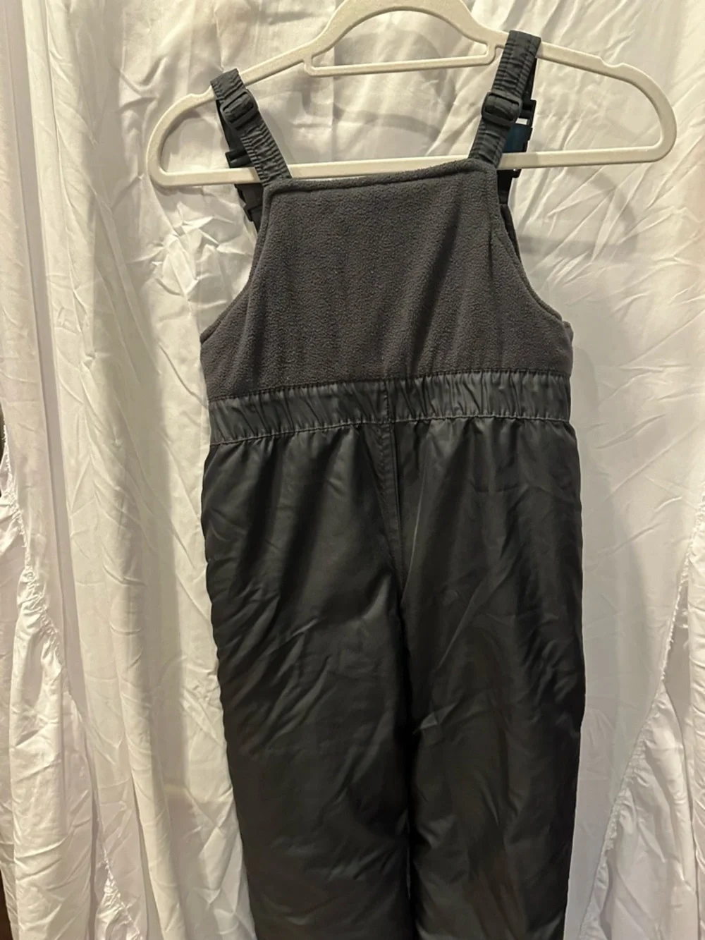 Black Kids' Snow Bib Overalls-